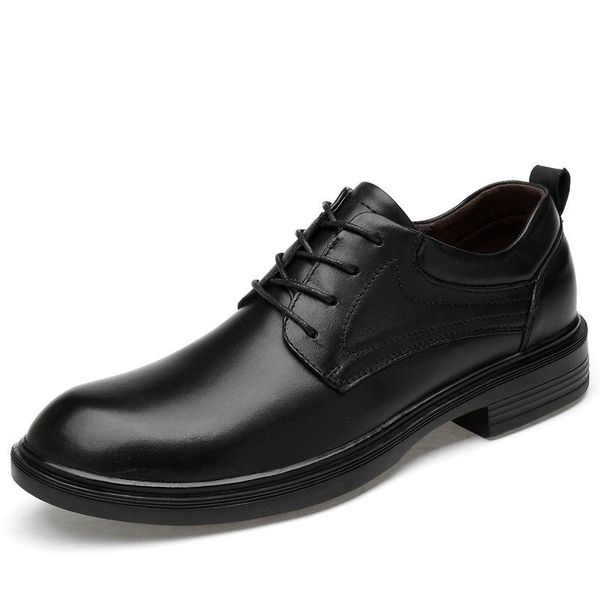 

plus size 36~49 genuine leather men oxford shoes dress shoe male wedding shoe social chaussure homme office formal, Black