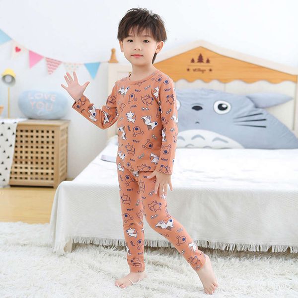 

lycra warm cloth, baby children's autumn pants, underwear set, men's and women's pure cotton pajamas, two-piece home cloth se, Blue;red