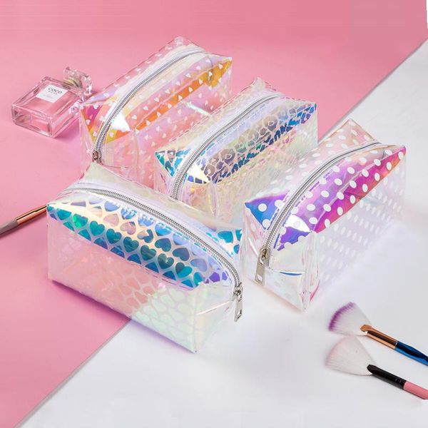 

новый голографический пакет для макияжа радужный косметический чехол / карандашный чехол для девочек подарок