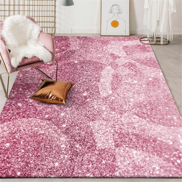 

pink purple diamond glitter pattern rug girl bedroom decoration bedside pad living room rug modern kitchen washable1