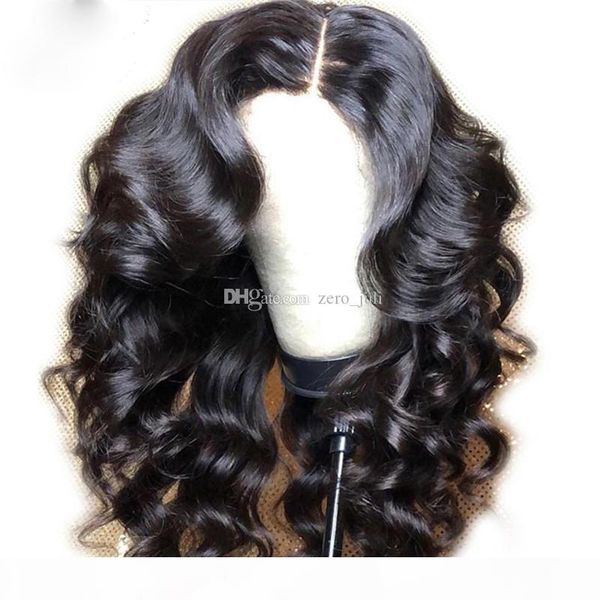 

lace front wig 130% density pre-plucked hairline lace front brazilian remy human hair wig loose wavy hair wig for black women, Black;brown