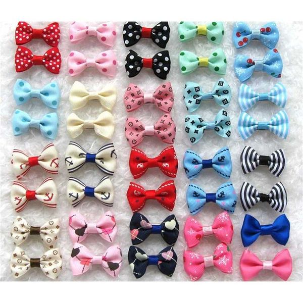 

20color for cats hairpin headdress clips metal dog hair bows pet accessories