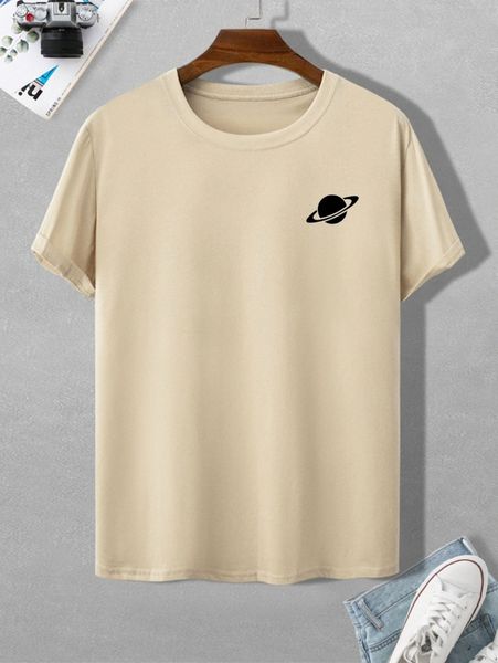 

men planet print tee f3ql#, White;black