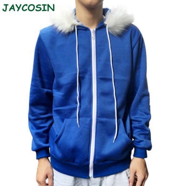

jaycosin jacket men warm fleece hooded coat men fashion long sleeve sweater sport jackets coats veste homme autumn winter 1025, Black
