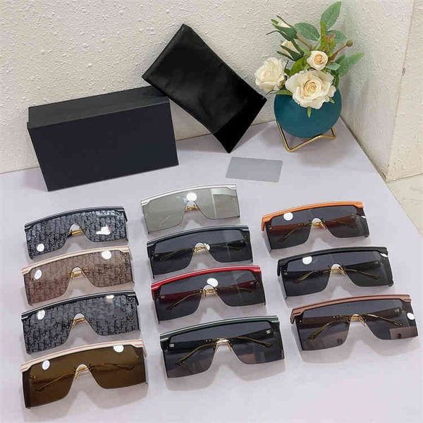 

2022 factory wholesale home large frame goggles, presbyopia sunglasses, net red one-piece club m1u sunglasses, White;black