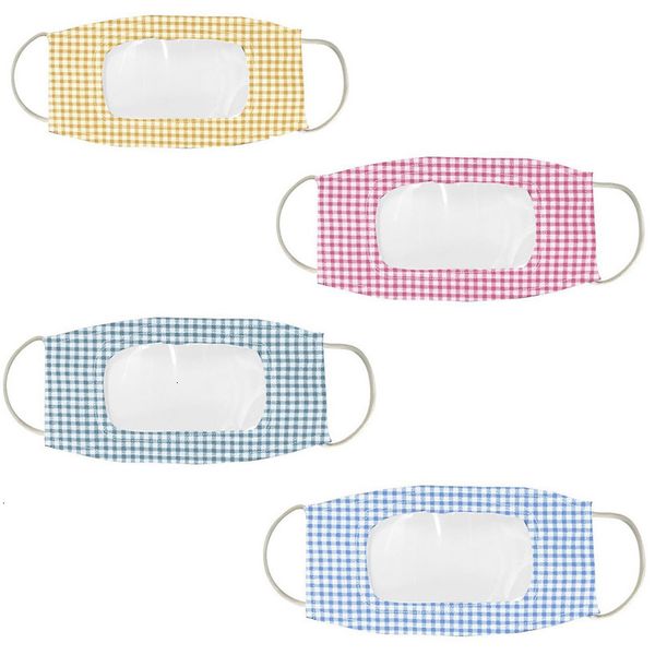 

uth56u 4 styles fashion 2021 breathable face designer reusable mask with clear window visible expression for the deaf hard of hear n