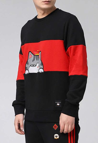 

fashion men hoodies for spring autumn new arrival mens sweatshirt with character casual streetwear hoodie clothing black color s-2xl