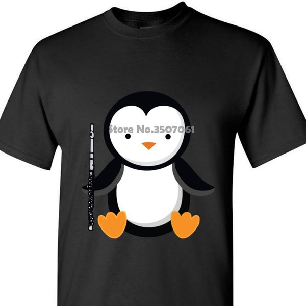 

flute penguin music women's t shirt korean japanese style t shirt charming coat clothes sport hooded sweatshirt hoodie