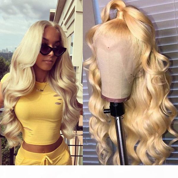 

613 blonde lace front wigs for black women swiss transparent lace remy malaysian brazilian peruvian hair lace front wigs with baby hair, Black;brown