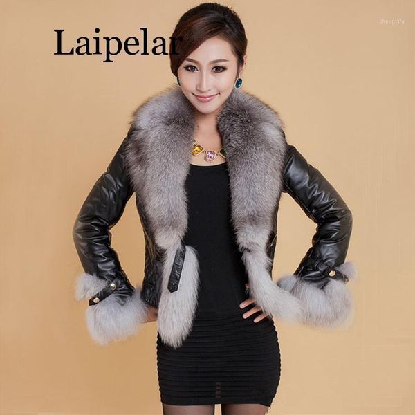 

new autumn winter women luxury faux leather jacket casual warm faux fur collar jackets slim fit black leather short coat jacket1