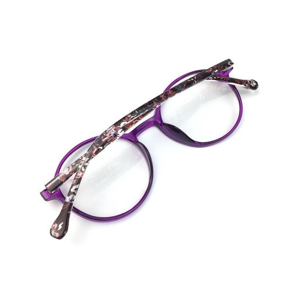 

big newnewelbru new ladies reading fashion round frame purple women's glasses antifatigue eyewear +1 +1.5 +2 +2.5 +3 +3.5 +420217