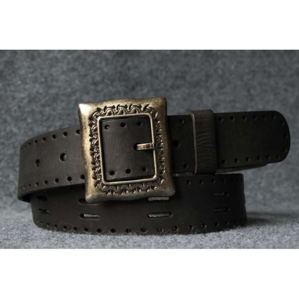

women's cowhide casual belt versatile basic soft good leather tricolor can be changed short, Black;brown