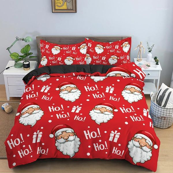 

3d printed merry christmas bedding set /twin/king size duvet cover and pillowcase kids bedding christmas gift for kids1