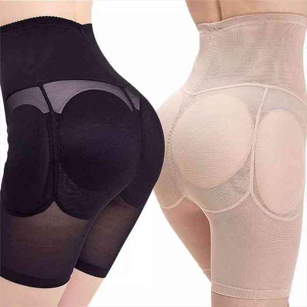 

womens shapewear butt lifter seamless high waist padded panty body shaper 4 pcs pad back side enhancer hip pads buttock, White;black