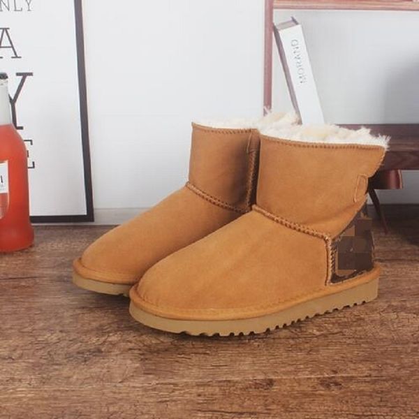 

2020 fox fur australia leather luxury designer snow boots women shoes ladies winter shoes women boots big size fluffy furry bot y1221, Black