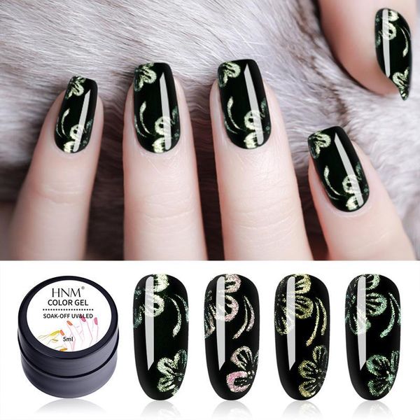 

nail art kits hnm shimmer gel polish set+ arts pen varnish primer uv led soak off 5ml glitter manicure kit