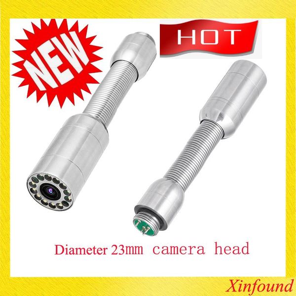 

external diameter 23mm long spring pipe camera head pipeline inspection camera head replacement spare parts flexible bendable