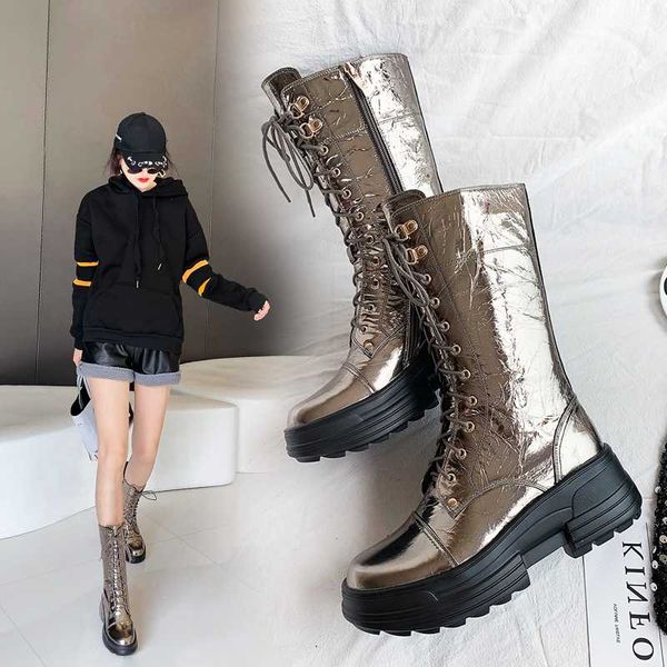 

ins women shoes 22-24.5cm rain boots women velvet winter shoes bright color and calf boots flat with fashion wild velvet, Black