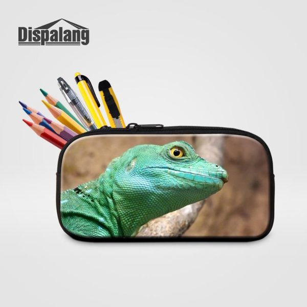 

dispalang lizard печать путешествия макияж сумка для хранения дети карандаши дело большой карандаш мешок для подарков студент школа для офис