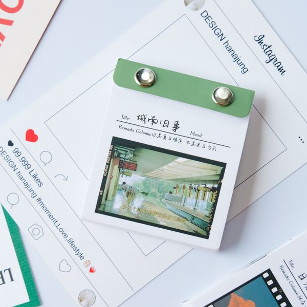 

4 design stamp stickers movie tape retro decorative collage scrapbooking sticker bullet journal planner gift sealing stick label