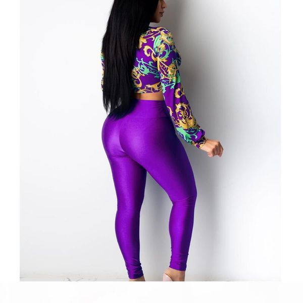 

vintage gold chains print blouse matching set women long sleeve printed tie-front two piece suit sets outfits, Gray