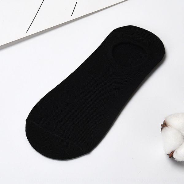 

men's and women's invisible invisible socks sockssilicone sockslight mouth boat sockscotton sockspure colorlight mouth silicone co, Black