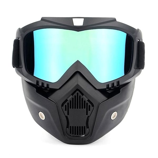 

motorcycle off-road helmet windproof glasses mask ski goggles, Silver