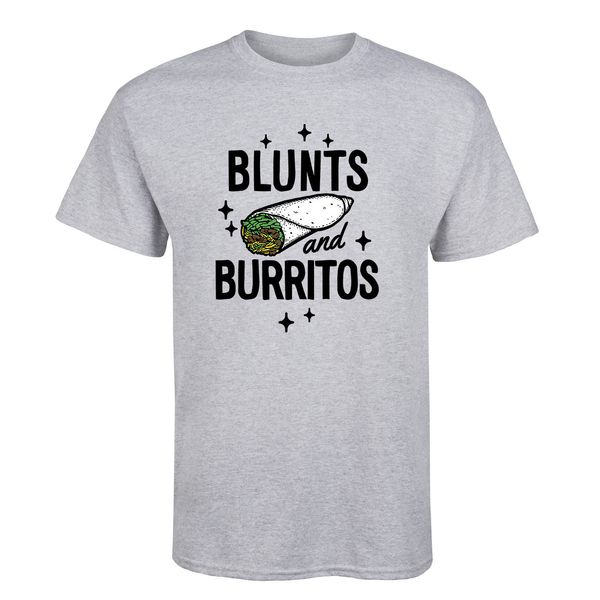 

100% cotton summer tees printed o-neck streetwear blunts and burritos design tshirt online sport hooded sweatshirt hoodie
