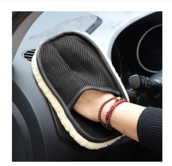 

car styling wool soft car washing gloves cleaning gloves brush motorcycle washer care products household cleaning tools