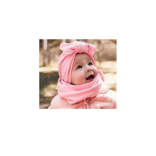 

for 0 to 3 years old solid color cotton children bowknot hat and scarf set autumn winter boys girls bea qylclj, Yellow