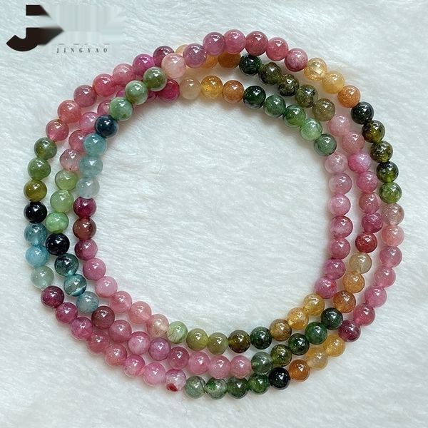 

f0bhe jingyao braceletcrystal braceletrainbow tourmaline bracelet tourmaline crystal bracelet guard seve female circles scorpio three opens, Golden;silver