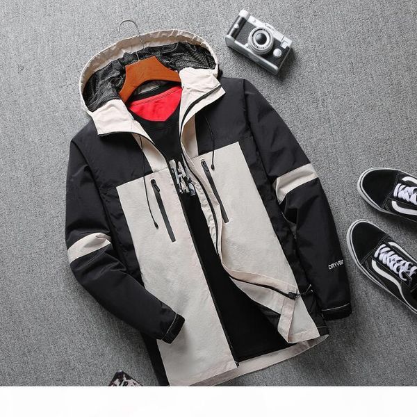 

2019 new fashion ft20116 men waterproof hooded breathable mens jackets coats spring autumn outwear windbreaker coat brand male, Black;brown