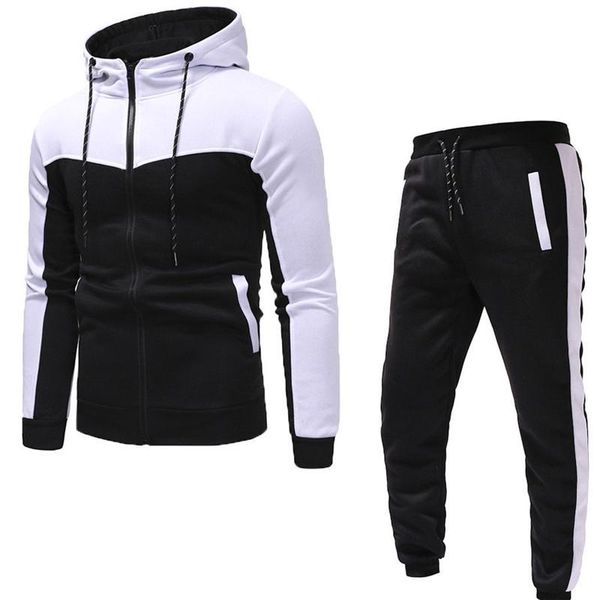 

hoodie pants sets tracksuit jogging sweatsuit activewear mens tracksuit set hoodies joggers set fall winter gym active wear, Gray