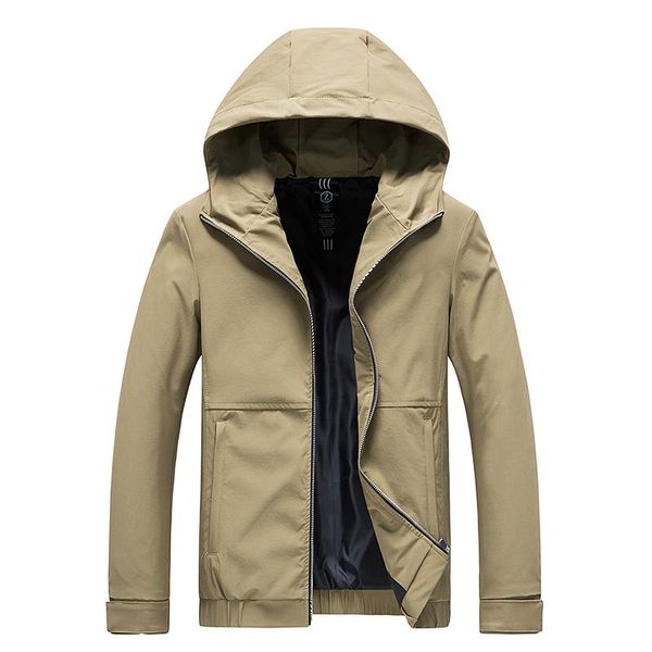 

spring autumn new men jacket tide brand casual hooded jackets and coats jaqueta masculino brand clothing male casual windbreaker, Black;brown