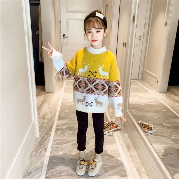 

girls' christmas pullover in new 2020, Blue