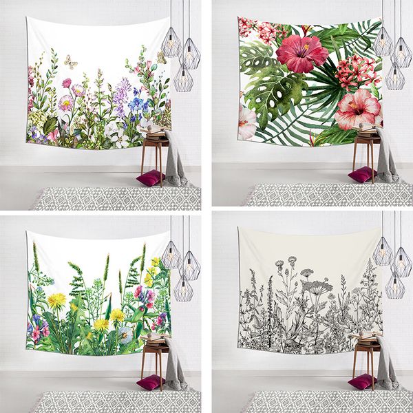 

home decoration tapestry color sketch flower net red live wall hanging painting dormitory background hanging cloth dhl free