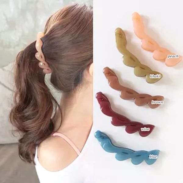 Clip a banana grande in acrilico Fermagli per capelli per ragazze Semplici accessori per capelli selvaggi Copricapo per adulti Moda Clip verticale Clip per afferrare De Platano Grande De Acrilico