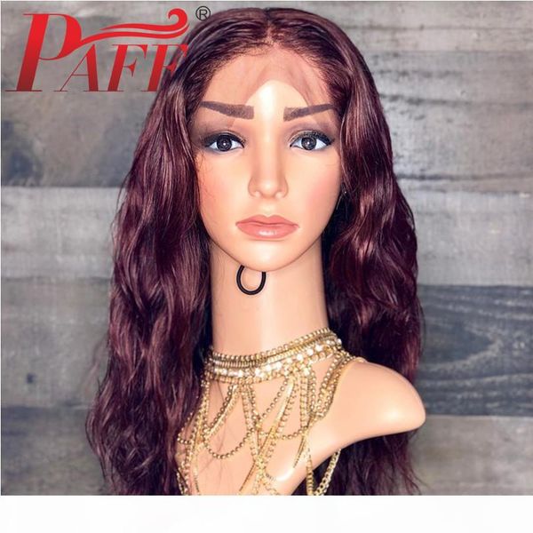 

paff ombre 13x6 lace frontal wig human hair wigs pre plucked remy hair ombre color wavy glueless wig with baby hair, Black;brown