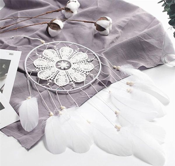 

black dreamcatcher handmade wind chimes room diy hanging pendant feather bead dream catcher home wall art h wmttwn loveshop01