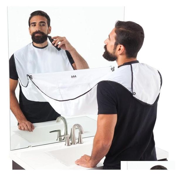 

customized your logo shave bib man beard trimming apron bathroom grooming facial hair gown blac qylhdq sweet07