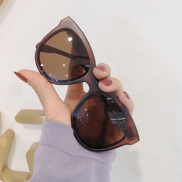 

новые простой ины стиль модно украшение большого кадра корейские уф доказательство тонкого круглого лица солнцезащитных очков, White;black