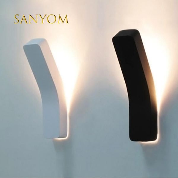 

led wall lamp modern living room bedroom bedside white led sconce creative iron art aisle corridor wall light
