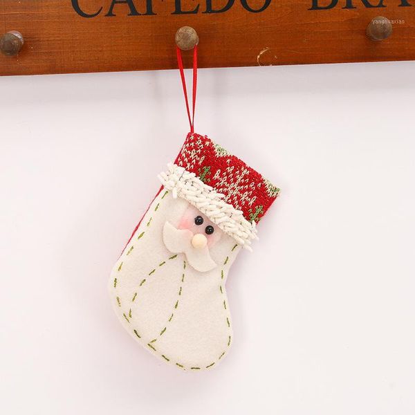 

christmas decorations socks gift bag tree ornaments hanging candy bag1