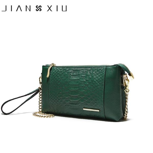 

jianxiu brand women messenger bags shoulder bag genuine leather bag multi compartment crocodile texture pattern purse clutch