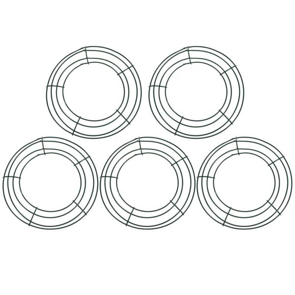 

5pcs iron wreath frame round wire wreath making ring diy macrame floral crafts