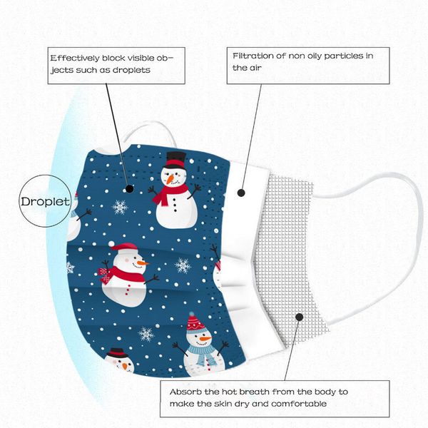 

одноразовые 10 шт. рождественская маска для рождественских масок