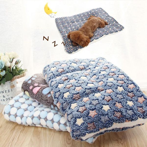 

cat beds & furniture dog bed soft cushion blanket winter foldable pet coral portable cashmere warm sleep mat sweet for small large dogs1