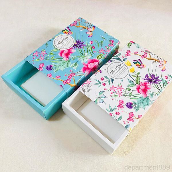 

цветочный дизайн сырного дня рождения торт бумаги коробка коробка лунный печенье контейнер закуски подарочные упаковочные коробки оптом owd2