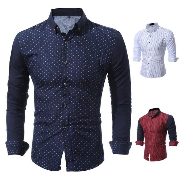 

men's casual shirts shirt long sleeve turn down collar patchwork cardigan with mushroom print single-breasted slim, White;black