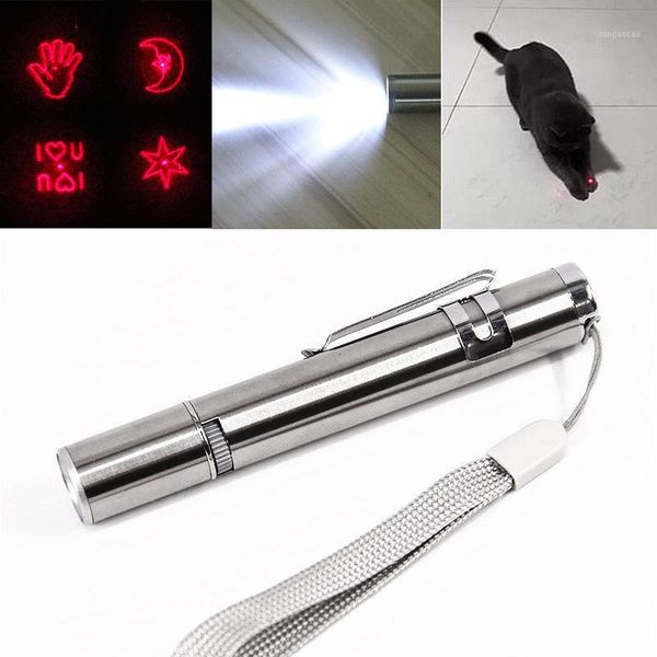 

2 in 1 usb rechargeable led red flashlights,funny pointer pen children play pet kitten toy --m251